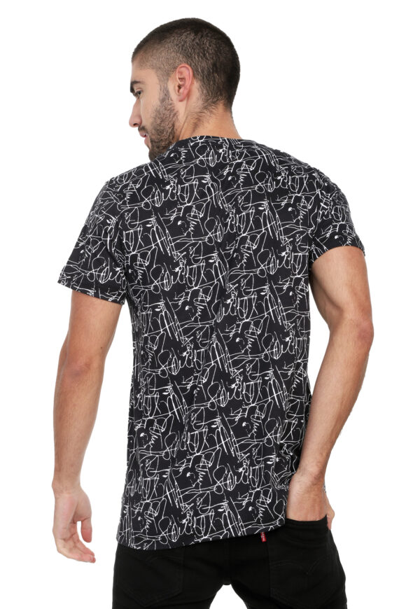 T-shirt para hombre negra arabescos - Rachid Style