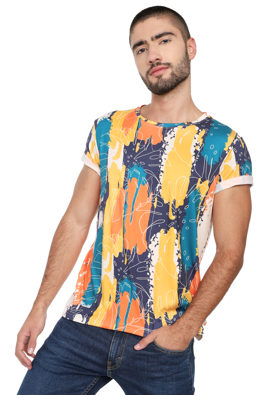 T-shirt para hombre Multicolor - Rachid Style