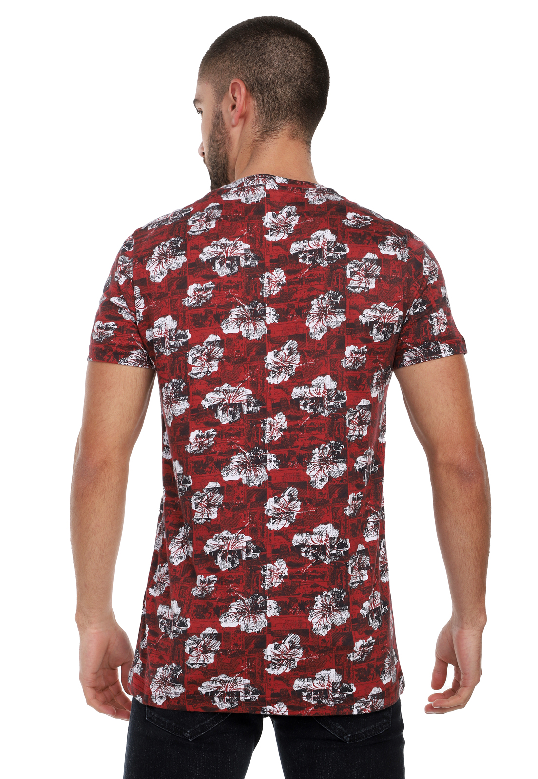 T-shirt para hombre sublimada roja, negra, blanca - Rachid Style